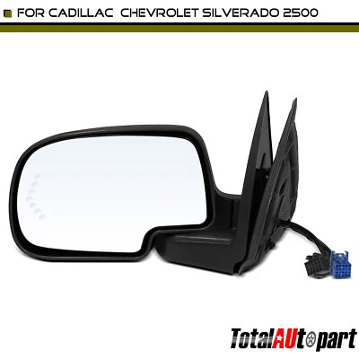 Espejo retrovisor negro liso para conductor Chevrolet Silverado 1500 GMC Sierra 1500 Cadillac Foto 1 de 4