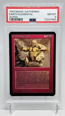 Earth Elemental - Alpha PSA Graded 8 NM-Mint- Magic The Gathering MTG Uncommon - Image 1 of 2