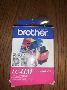 (Lote 4) Tinta magenta genuina Brother LC41M MFC-210C 3240 420CN 620 3340 5440 @ - Imagen 1 de 2