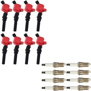 Spark Plug & High Performance Energy Ignition Coil For 97-17 Ford E-150 4.6L V8 - Picture 1 of 9