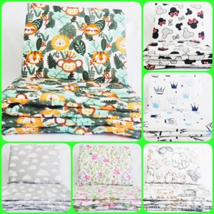 5 pc bedding set nursery baby cotton 4 cot bed covers +quilt pillow fitted sheet - Picture 1 of 29