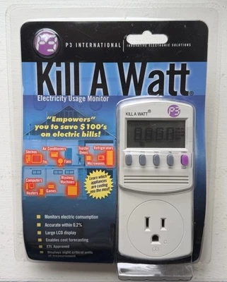 Kill-A-Watt Electricity Usage Monitor Model P4400 P3 International NEW SEALED - Image 1 of 3