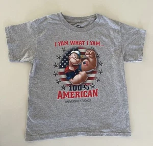 Tshirt Popeye Universal Studios Youth Size S 100% American Pre owned - Picture 1 of 10