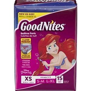 GoodNites Bedtime Bedwetting Underwear for Girls, XS, 15 Ct. (Packaging May - Picture 1 of 1