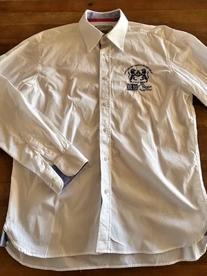 Canterbury Otago Rugby Shirt Mens Large Button Up White Cotton Long Sleeve Shirt - Image 1 of 4