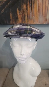 Vintage HatStart USA Schottenkaro Efeu Zeitungsjunge flache Kappe Union Made Medium neu aus altem Lagerbestand - Bild 1 von 8