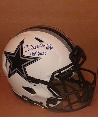 Casco de fútbol americano firmado por Demarcus Ware auténtico Dallas Cowboys Salón de la fama Eclipse BAS Foto 1 de 4