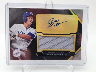 2016 Topps Triple Threads Unity Auto Jumbo Relics Corey Seager /75 - Image 1 of 2