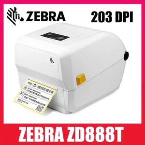 Impresora de etiquetas de escritorio ZEBRA ZD888T blanca 203 ppp impresora de código de barras reemplazar GK888T - Imagen 1 de 6