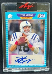 2021 Leaf Pro Set Sports - PEYTON MANNING Light Blue Auto 6/15 Colts Broncos HOF - Bild 1 von 2