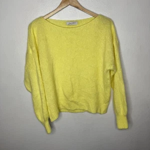 Easy Clothes Francesca Yellow Sweater Long Sleeve Women’s One Size Mohair Blend - Picture 1 of 9