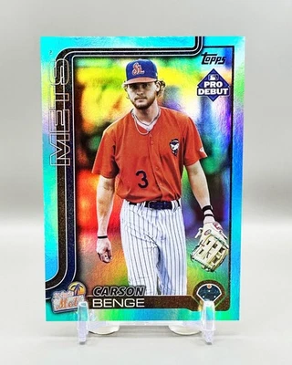 2025 Topps Pro Debut Baseball #PD-55  (Aqua Foil)  CARSON BENGE  [09/75] - Image 1 of 2