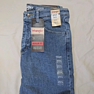 Pantalones de mezclilla Wrangler 30x32 para hombre calce recto 4 vías flexibles cómodos avanzados nuevos con etiquetas Foto 1 de 4