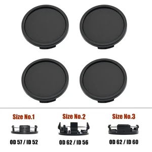 57MM/62MM Blank Wheel Centre Cap Hub Caps Wheel Rim Center Caps Set Of 4 - Imagen 1 de 13