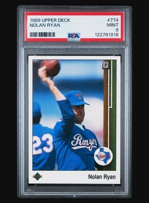 ⚾️  NOLAN RYAN 1989 Upper Deck PSA 9 MINT  #774 SP Throw Football 🏈 - Image 1 of 4