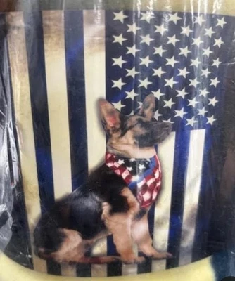 Cobertor de arremesso bandeira americana cão pastor alemão 50 X 60 não está mais em circulação - Imagem 1 de 3