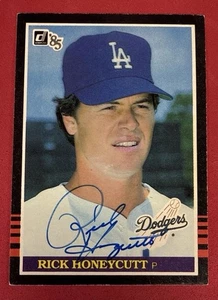 Rick Honeycutt Signed 1985 Donruss Los Angeles Dodgers Autograph EX - Picture 1 of 2