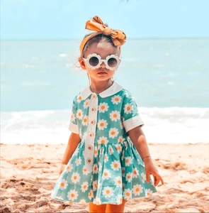 Lacey Lane Millie Hopper Hopscotch Daisy Floral Retro 70s Style Kleid Mädchen Gr. - Bild 1 von 8