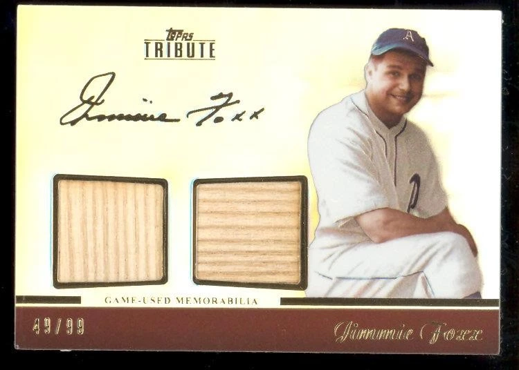 2011 TOPPS JIMMY FOXX #TDR-JF 49/99 GAME USED MAEMORABILIA BAT DUAL RELIC CARD - Image 1 of 1
