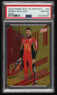 2024 Panini National Convention Gold /10 Bubba Wallace #52 PSA 10 GEM MT - Image 1 of 2
