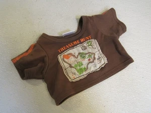 BABW Build A Bear Clothing T Shirt Brown Ages 3 & Up Treasure Hunt - Picture 1 of 7