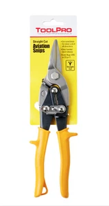 Tool Pro ToolPro Straight Cut Aviation Snips with Yellow Grips - Picture 1 of 1