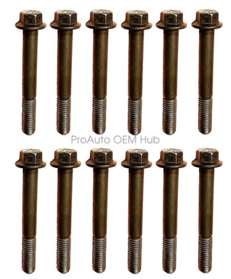 3901448 3944593 12x Exhaust Manifold Bolts OEM Cummins for Dodge Ram 5.9L 6.7L Foto 1 de 4