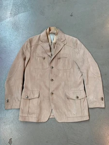 Chaqueta de gamuza beige Corneliani para hombre con capa interior de cremallera - talla M - Imagen 1 de 10