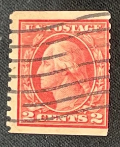 US Postage Stamp #491, 1916, Used, Type 2,no Wmk, P10 Vert , Rot. Press - Picture 1 of 2