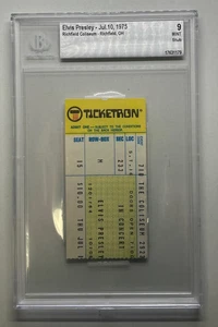Authentic Elvis Presley Concert Ticket Stub w/ FULL NAME Graded 9 by Beckett - Picture 1 of 4
