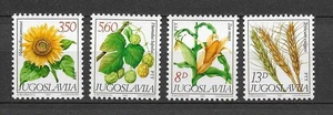 Yougoslavie 1981 fleurs série 4 timbres neufs MNH /TE5681 - Picture 1 of 1