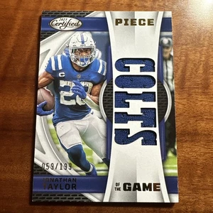 2023 Certified Football Jonathan Taylor POG-25 Piece Of The Game 59/199 Colts - Picture 1 of 6