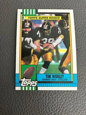 1990 Topps Football #175 Tim Worley Super Rookie Card - Steelers - Image 1 of 2