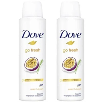 2 x Spray desodorante antitranspirante Dove Passion Fruit, 150 ml/5 oz Foto 1 de 3