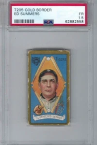 1911 T205 baseball card Ed Summers Detroit Tigers graded PSA 1.5 Sweet Caporal - Picture 1 of 2