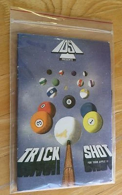Trick Shot Pool computer game by IDSI 5.25 disk for Apple II+,IIe,IIc,IIgs 1981 - Image 1 of 3