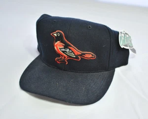 De colección MLB principios de la década de 2000 Baltimore Orioles New Era Gorra Negra Snapback Nueva con Etiquetas Rara - Imagen 1 de 5