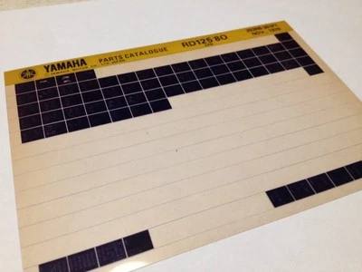 Yamaha RD250 2R6 Rd 250 1980 Micro Enchufe Piezas List Catálogo Microficha - Imagen 1 de 2