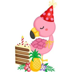 Autoaufkleber Sticker Flamingo Birthday Aufkleber - Bild 1 von 1