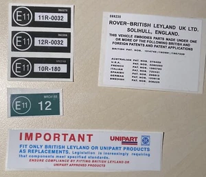 Range Rover Suffix B to Suffix F bonnet slam panel labels - Picture 1 of 2
