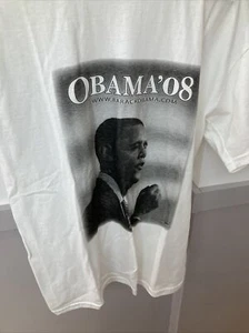 T-Shirt Barack Obama for President 2008 Baumwolle Größe Med mit Vorder-/Rückseite Druck - Bild 1 von 6