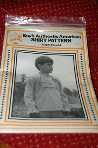 Eagle View Uncut Pattern Reenactment Boy Shirt size 4 thru 14 - Picture 1 of 4