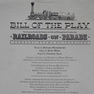 Vintage Ferrovie su parata playbill 1940 fiera mondiale ferrovia orientale souvenir - Foto 1 di 7