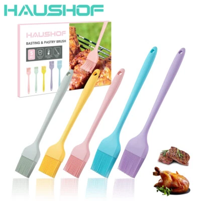 HAUSHOF Silicone Basting Pastry Brush Set 5PIECE Heat Resistant Pastry Brush Set - Image 1 of 4