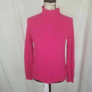 Halogen Fuzzy Pink Raglan Sleeve Mock Turtleneck Sweater Size XS - Picture 1 of 7