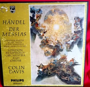 COLIN DAVIES Handel Der Messias Red labels PHILIPS 3 LP Box + Book 1966 HOLLAND - Picture 1 of 1