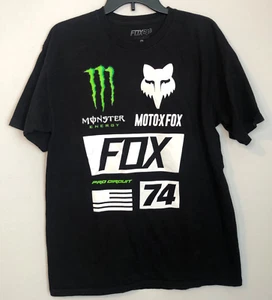 Fox Monster Union Energy T-Shirt Short Sleeve Standard Fit 100% Cotton Men's L - Picture 1 of 3
