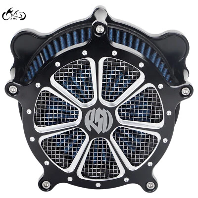 Filtro de entrada azul limpador de ar RSD para Harley Dyna Super Glide Heritage Softail - Imagem 1 de 4