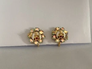 Pendientes de tornillo vintage Mystic Shriner Aurora Boreal - Imagen 1 de 8