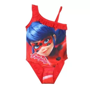 Maillot de bain fille Ladybug, Minnie. Couleur rouge. Cadeau pour enfant de 2 à - Photo 1/21
